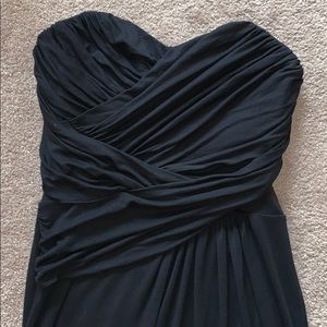 Express Strapless Little Black Dress Ruching